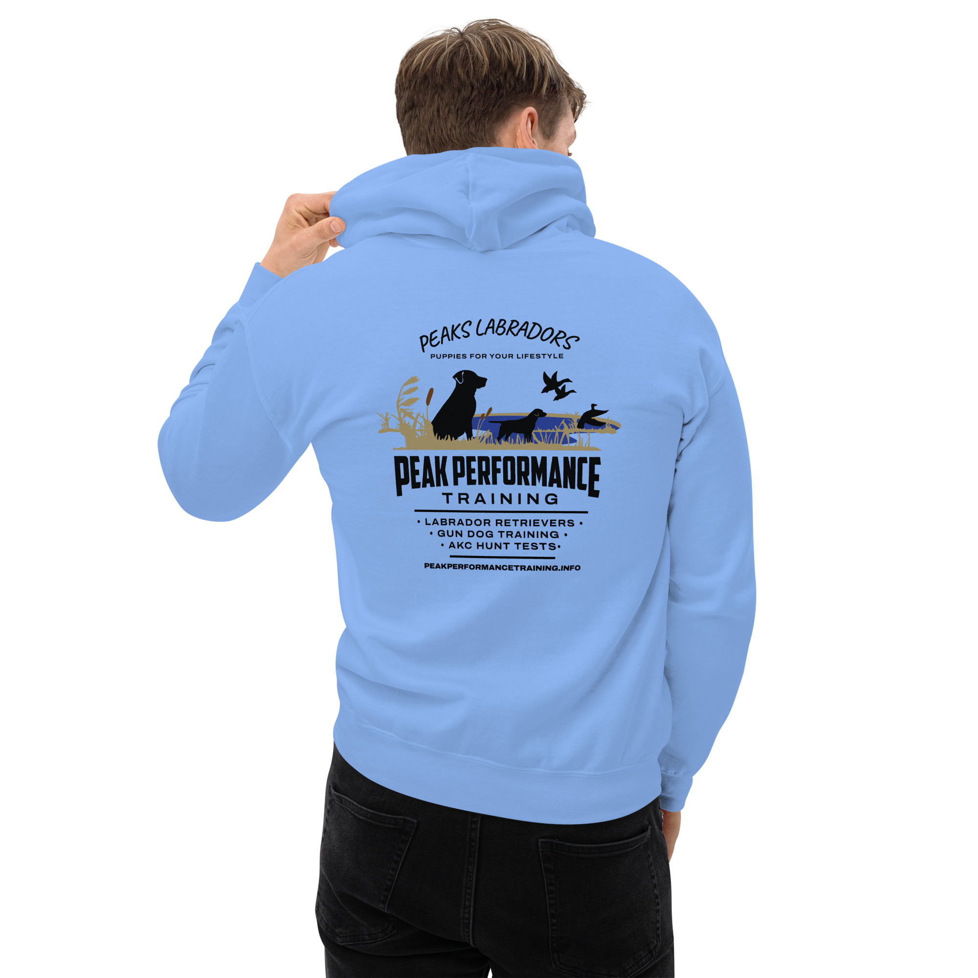 Unisex Hoodie-black lab-Peak Performance logo - Image 36