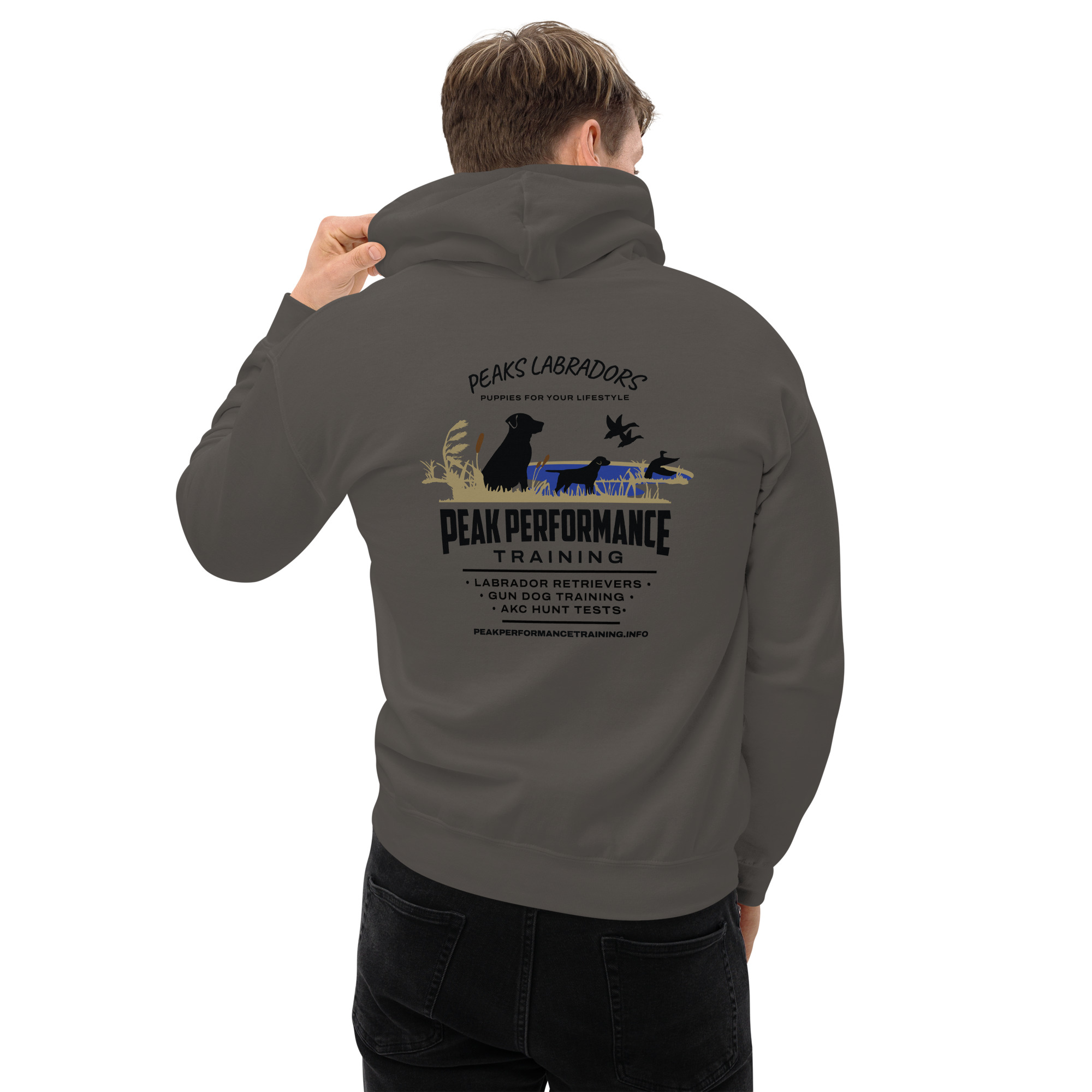 Unisex Hoodie-black lab-Peak Performance logo - Image 21