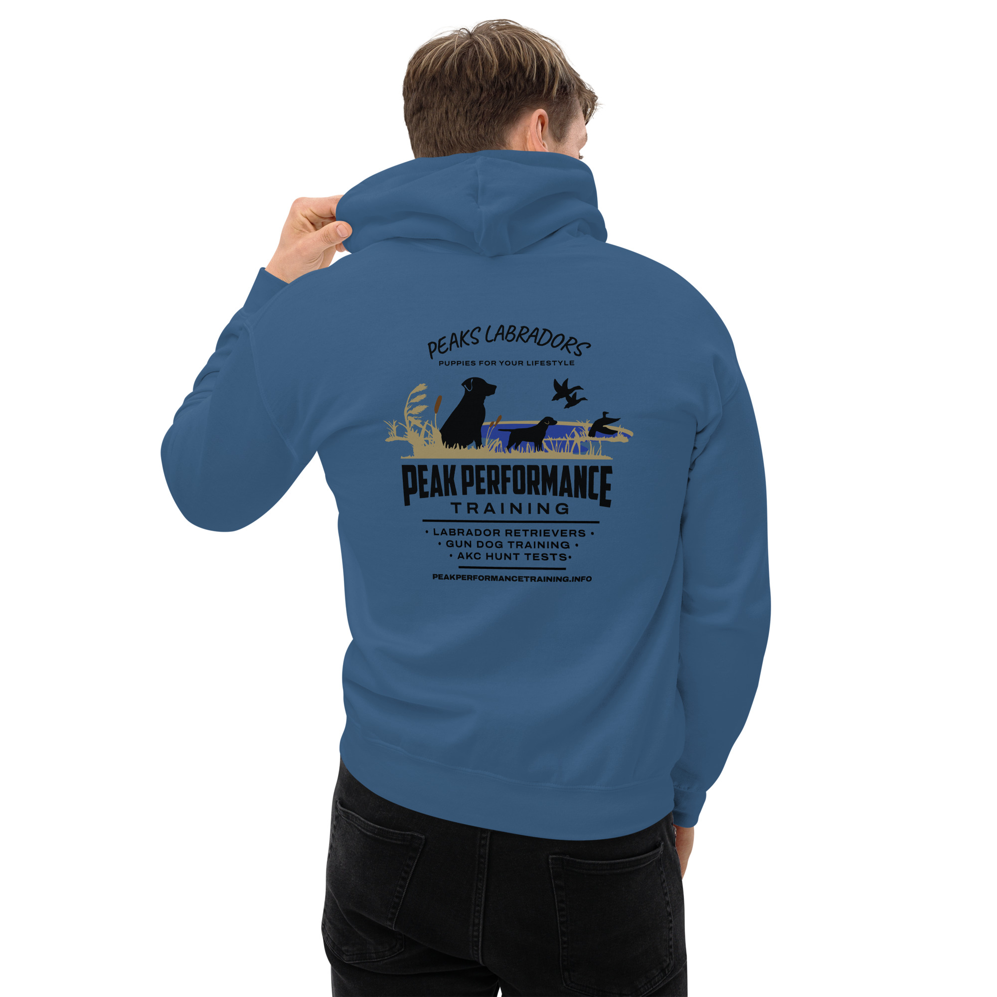 Unisex Hoodie-black lab-Peak Performance logo - Image 24