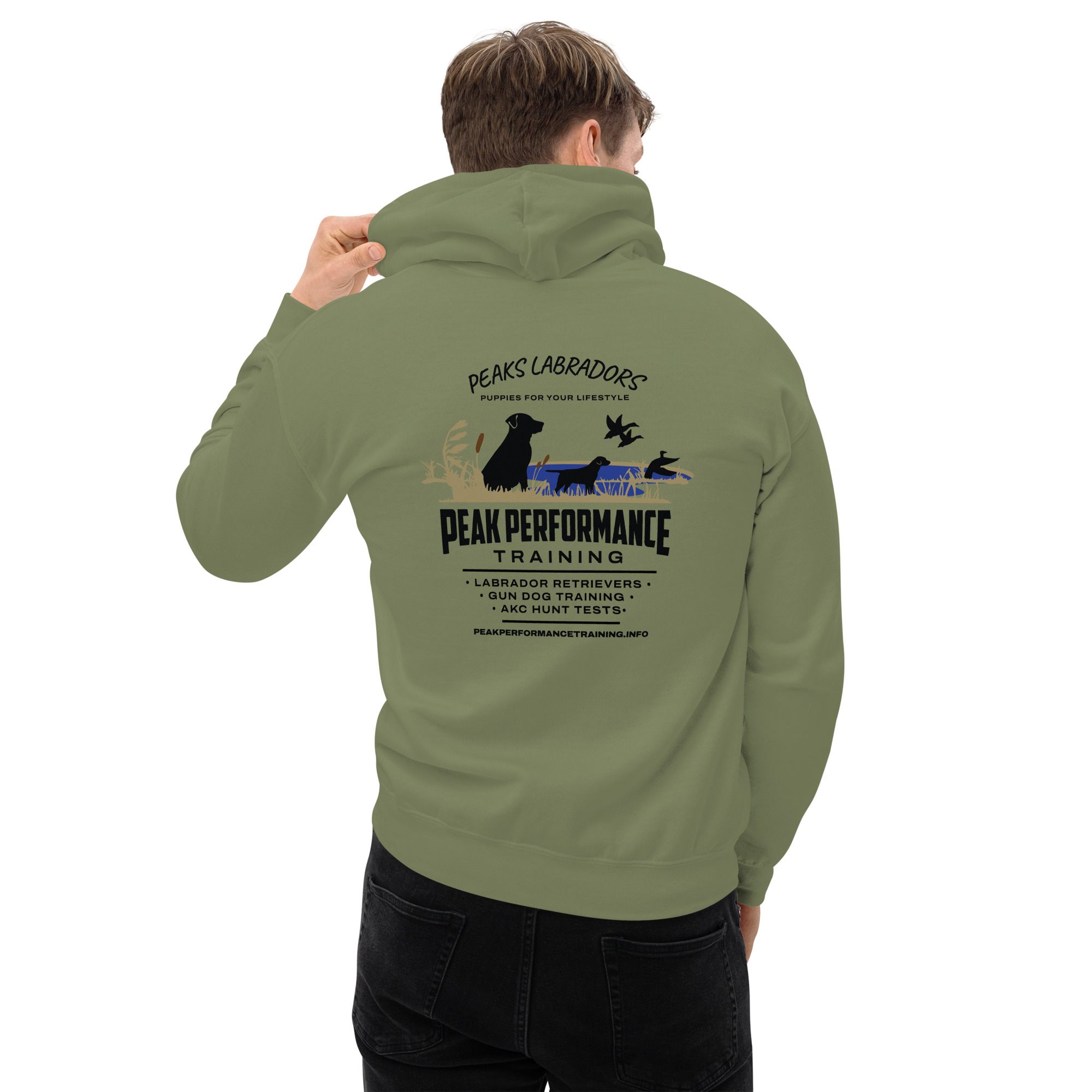Unisex Hoodie-black lab-Peak Performance logo - Image 28