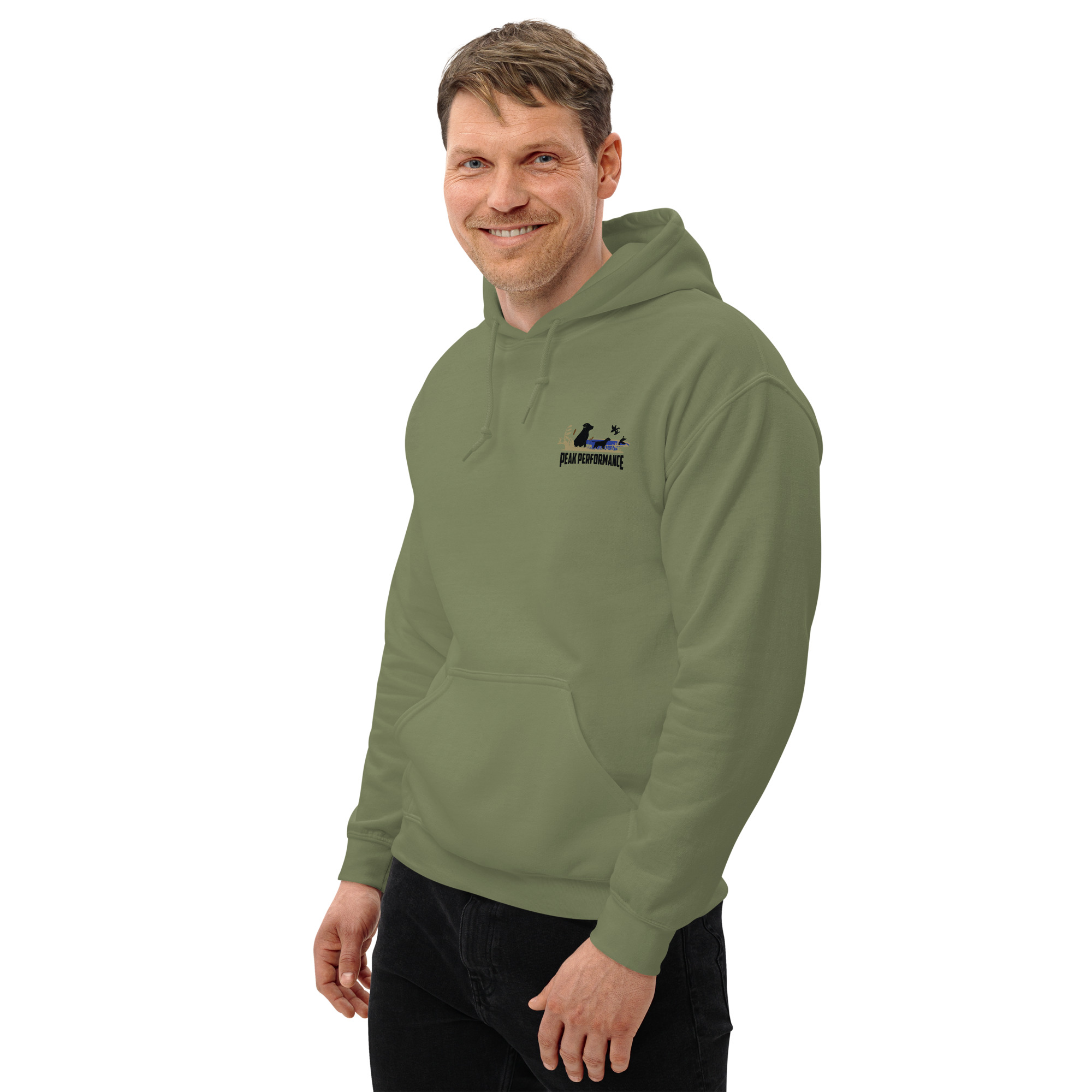 Unisex Hoodie-black lab-Peak Performance logo - Image 29